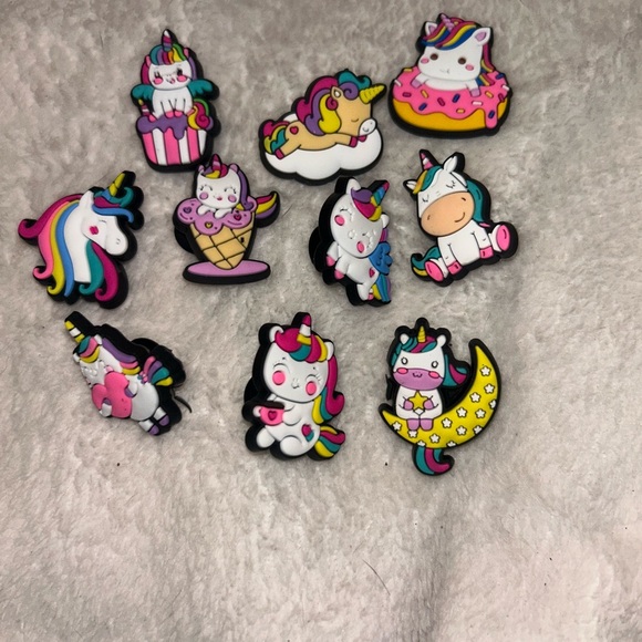 10 Unicorn Croc Charms set - Picture 1 of 1